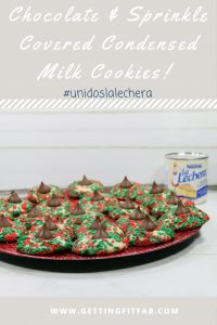 Chocolate & Sprinkle Covered Condensed Milk Cookies, perfect for this upcoming holiday season or any special occasion