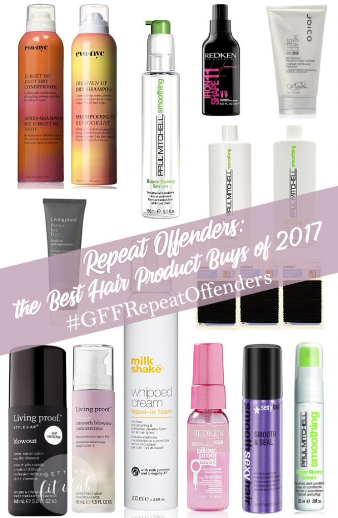 Second Edition of #GFFRepeatOffenders! All about hair products, particularly 14 of my FAVORITE hair products from 2017! Check out my go to products that keep my hair looking it's best! 