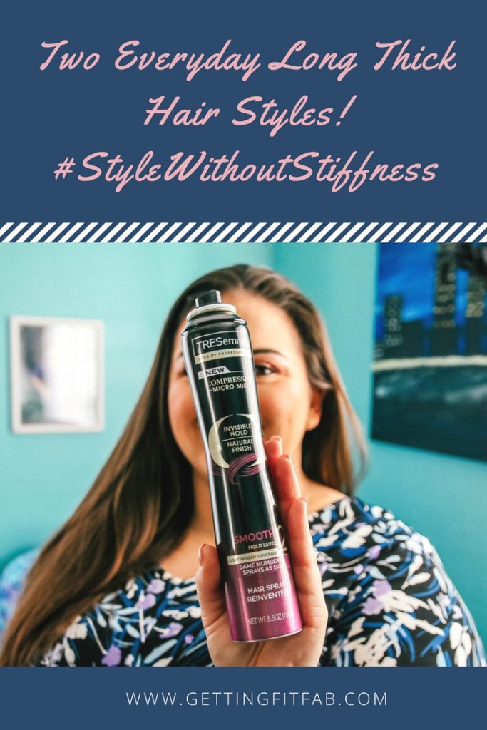 #ad| Have long, thick hair like me? Check out my two go to styles that are my no fail go to's. Check it out! #StyleWithoutStiffness #TRESTuesdays #Walmart