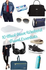 #ad| Do you have a few weekend trips planned this year like me? I've put together my 10 Must Have Weekend Travel Essentials on the blog! This can take you from day to night and it can be altered for any weather and special occasions!