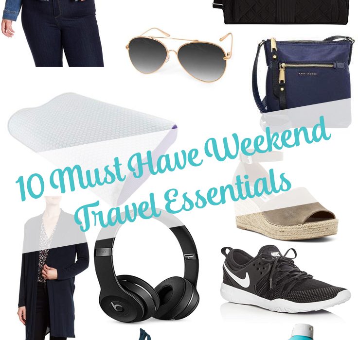 #ad| Do you have a few weekend trips planned this year like me? I've put together my 10 Must Have Weekend Travel Essentials on the blog! This can take you from day to night and it can be altered for any weather and special occasions!