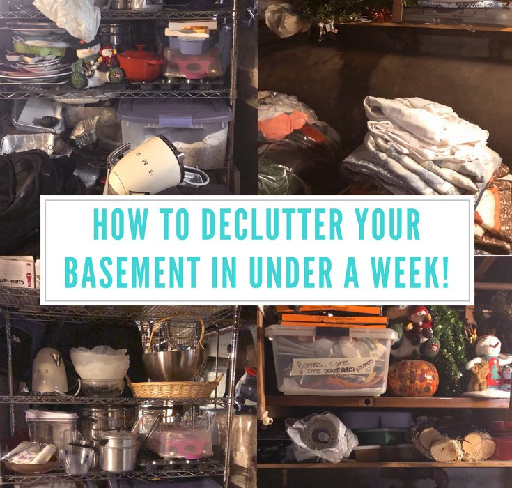 #Ad| Do you have a big basement, that is just a collecting area? I know I do, and I finally took the time to declutter, and I love how it came out! I'm sharing my tips on how to declutter your basement in under a week! #GladTortureTest