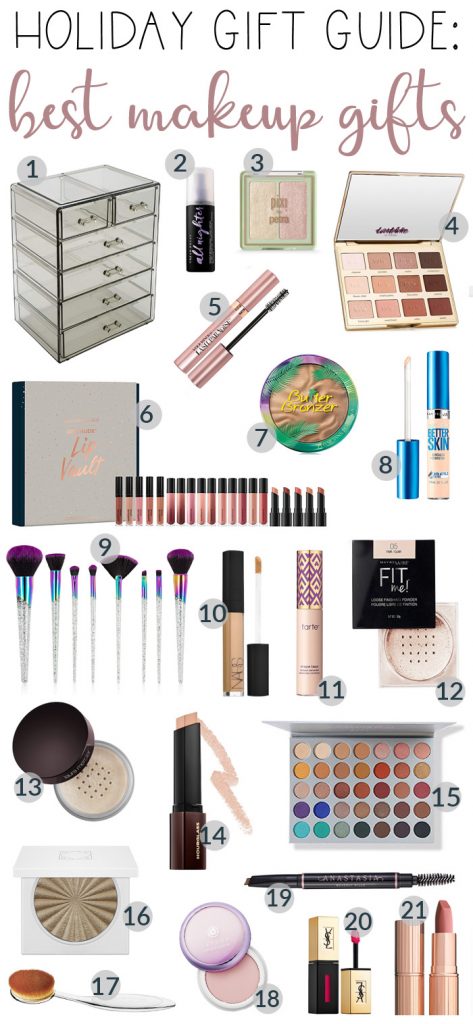 Holiday Gift Guide: Best Makeup Gifts. I am a makeup hoarder, I love all things makeup...you'd think by my collection I was a YouTuber. #GFFHolidayGiftGuide