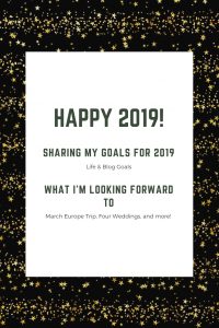 I'm finally sharing my 2019 goals! I definitely meant to share these earlier, but better late than never! What is one of your 2019 goals?!
