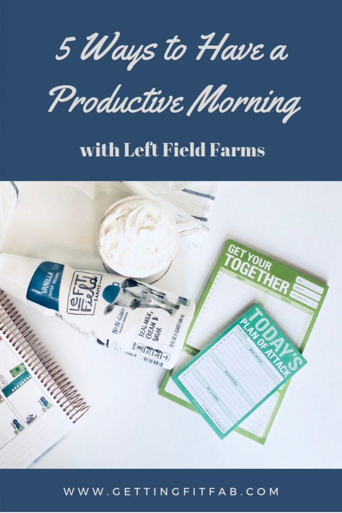 #ad| I'm sharing the 5 Ways to Have a Productive Morning! Being a blogger, VA and having a fulltime job, my mornings are the time I get things done! @LeftFieldFarms helps me keep on my wellness goals & enjoying my morning coffee! #LeftFieldFarms