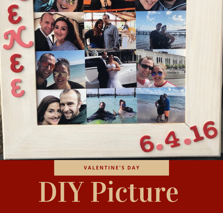 I've made a DIY Picture Frame for CA this Valentine's Day! You can easily make on yourself for any holiday, celebration, or anniversary! #ValentinesDayGift