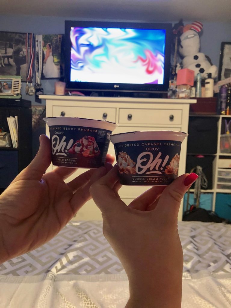 #ad| Whether it's a date night in, or a quiet night to yourself to indulge in your favorite treat - turn it from ordinary to extraordinary. The New @Oikos Oh! Double Cream Yogurt is going to be your jam! #OhMGMoments